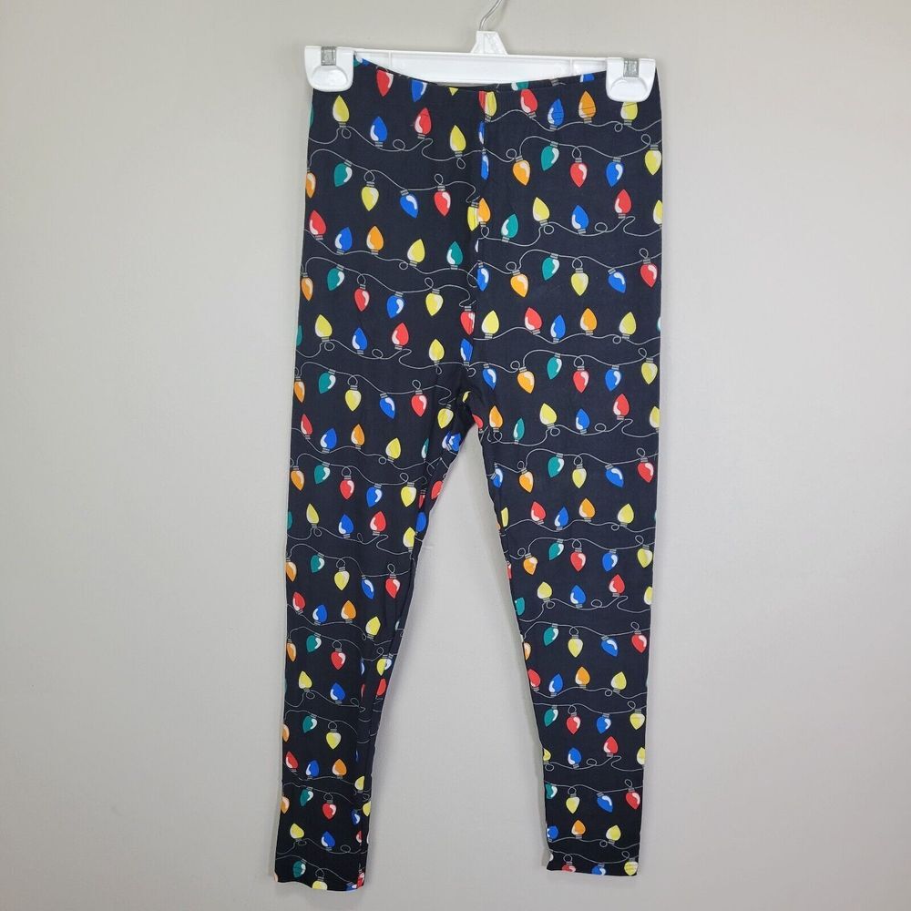 Christmas Lights Polyesterโ Spandex Ankle Leggings One Size Fits All